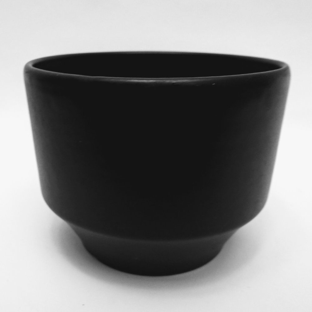 1960s Arabia Planter w Saucer Matte Black - Picture 8 of 13